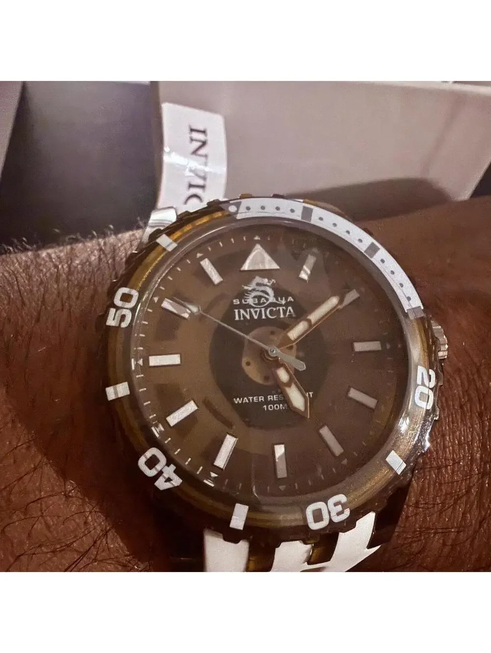 Invicta Subaqua Mens Watch 44mm, Dark Brown 70034